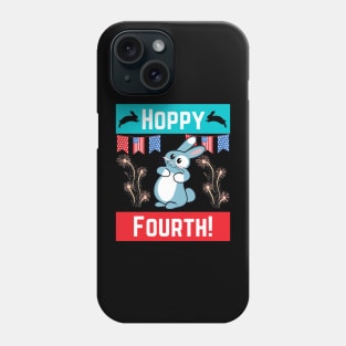 Hoppy Fourth 4th of July Fourth Independence Day Rabbit Bunny Lover Gifts Phone Case