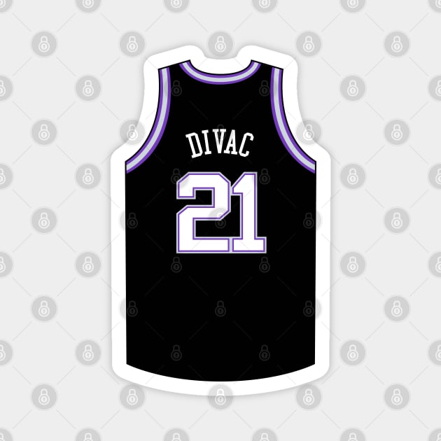 Vlade Divac Sacramento Jersey Qiangy Magnet by qiangdade