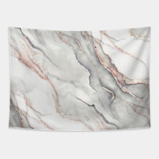 Rose Gold and Grey Marble Tapestry