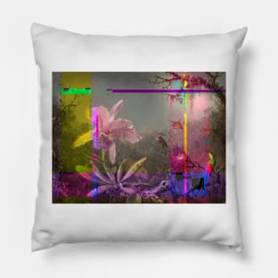 Glitch orchids Pillow