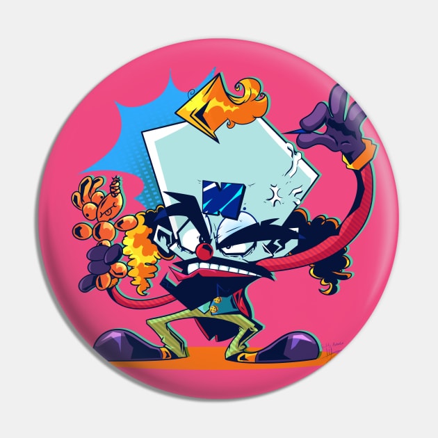 A Very Angry Clown Pin by Fluffbot's Lair