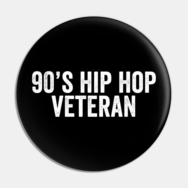 Vintage 90's Hip Hop Veteran White Pin by GuuuExperience