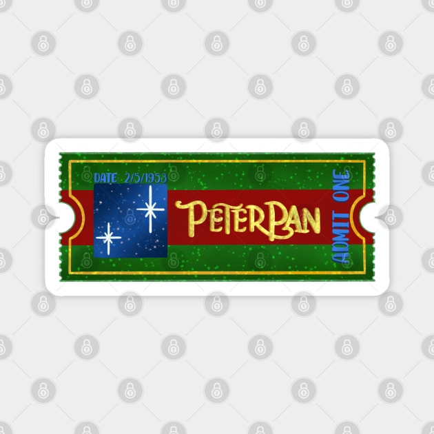 Movie Ticket - Peter Pan Magnet by meggbugs