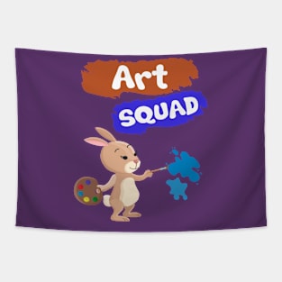 Art Squad (Blue Paint) Tapestry