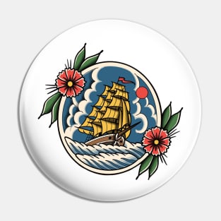 sailboat in a balloon Pin