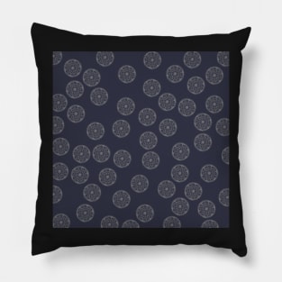 Mandala Pattern in Indigo Pillow