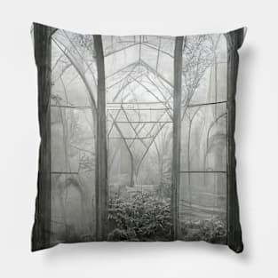 Haunted Spooky Greenhouse Pillow