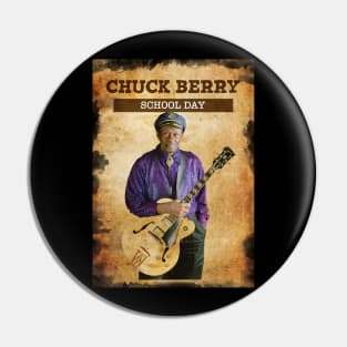 Vintage Old Paper 80s Style Chuck berry School Day Pin