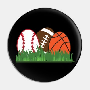 Basketball, baseball, football easter sports Pin