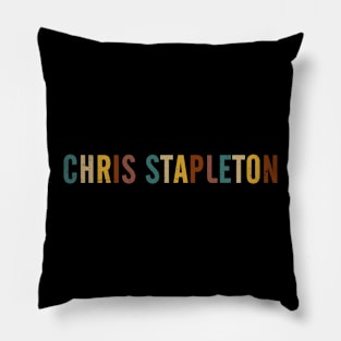 Graphic Colorful Chris Name Birthday 70s 80s 90s Pillow