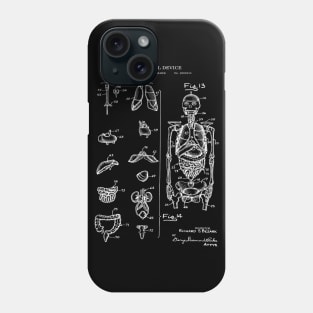 Medical Patent Print - Anatomical Skeleton Phone Case