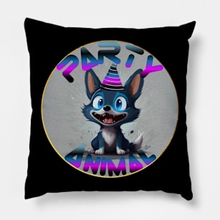 Party Animal, Fun, Vibes Pillow