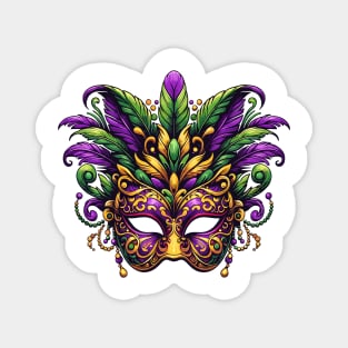 Mardi Gras Festive Mask Design Magnet