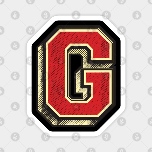 Gorgeous Letter G ✪ Vintage Retro Type attractive Gift Idea For your loved ones Magnet by Naumovski