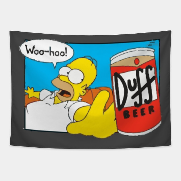 Woo Hoo Homer Simpson Duff Beer Homer Simpson Beer Tapestry Teepublic