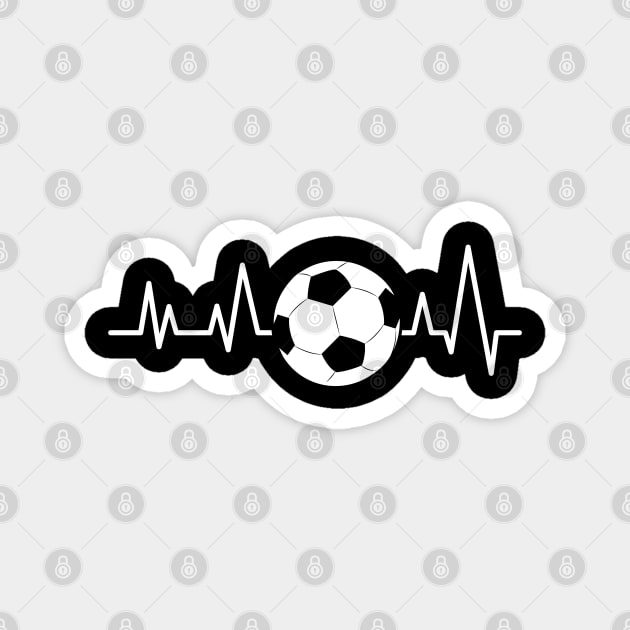 Heartbeat Pulse - Football / Soccer Magnet by DesignWood-Sport