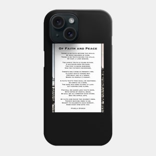 Of Faith and Peace Poem Phone Case