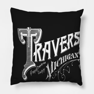 Vintage Traverse City, MI Pillow