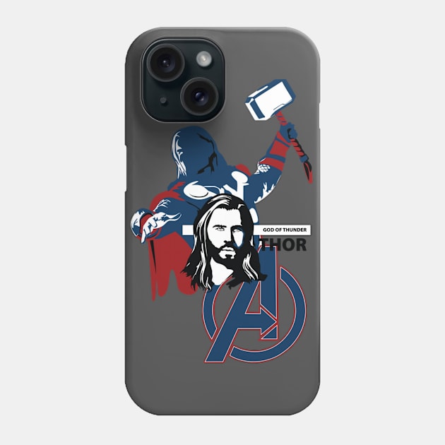 God of Thunder! Phone Case by GalacticComics