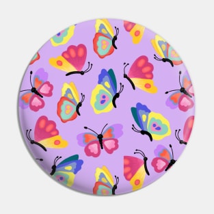 Butterflies Purple Pin