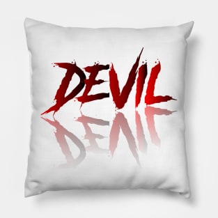 Devil 3D Look Dark Red Glassy Effect Pillow