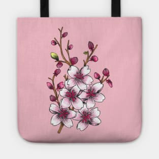 Cherry Blossom Flowers in Spring Tote