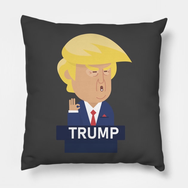 Ok Trump - Vote for Trump Pillow by Printaha