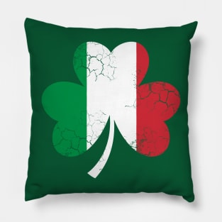 Irish Italian Flag Shamrock Heritage St Patrick's Day Pillow