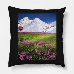 Beautiful mountain flowers Pillow