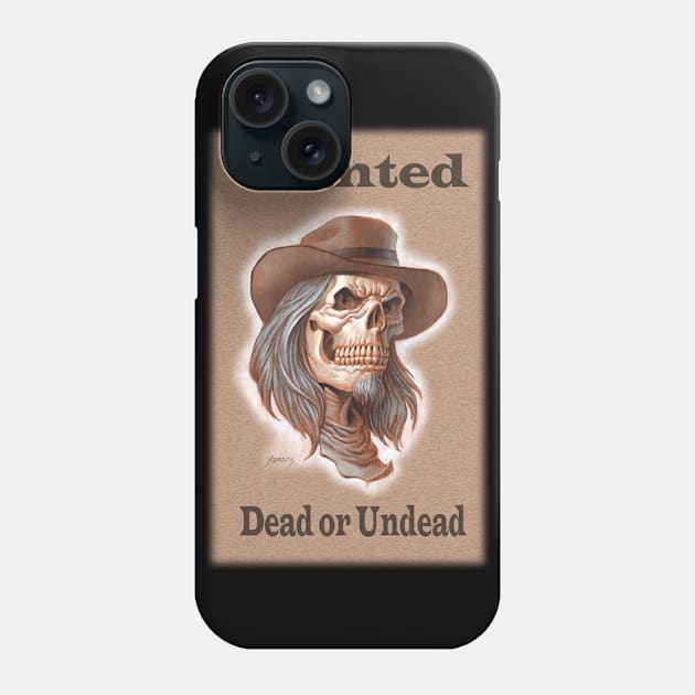 Wanted- outlaw Zombie Phone Case by Paul_Abrams