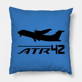 ATR 42 Silhouette Print (Black) Pillow