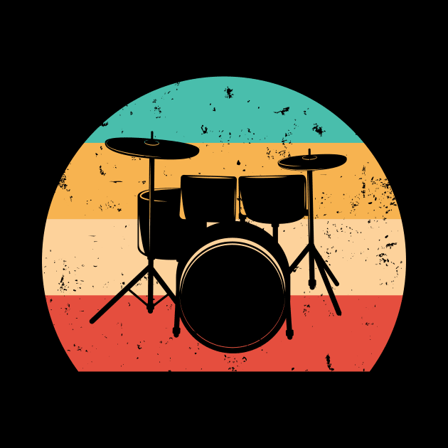 vintage sunset drums lover drummers by mezy