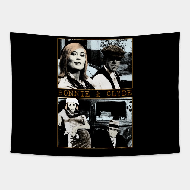 bonnie and clyde cintage cult grunge Tapestry by Genetics art