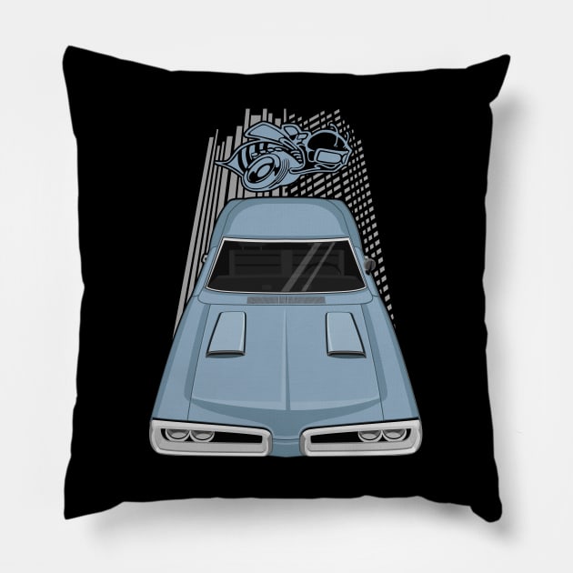 Dodge Coronet Super Bee 1970 - light blue Pillow by V8social