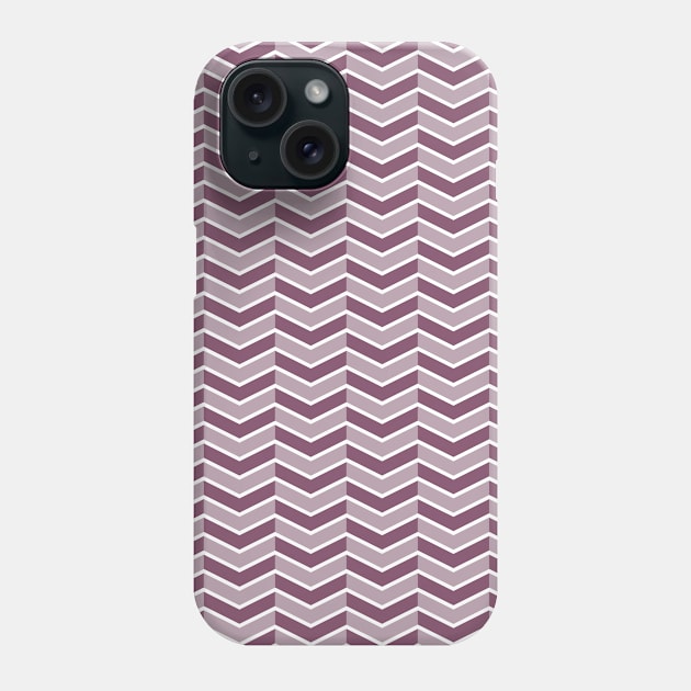 Dusty Plum, Purple and White Chevron Arrow Pattern Phone Case by squeakyricardo