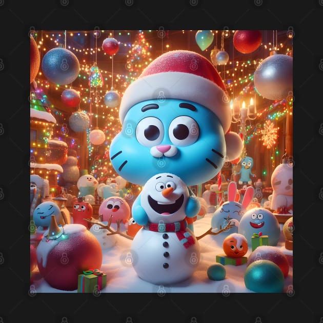 Whimsical Wonderland Unleashed: Gumball Christmas Art for Iconic Cartoon Holiday Designs! by insaneLEDP