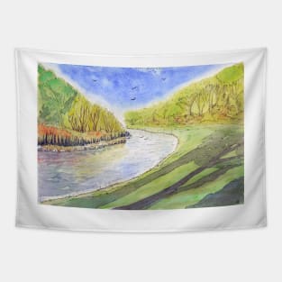 Morning Light, River Derwent, Derbyshire Tapestry