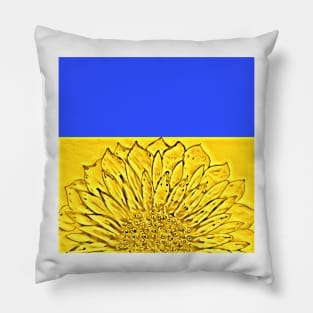 Sunflower of hope for Ukraine Pillow