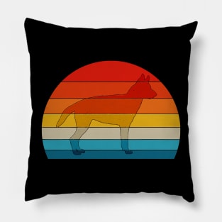 German Shepherd Vintage Retro 70s 80s Pillow