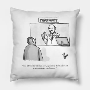 Classic Pharmaceutical Drug Cartoon Pillow