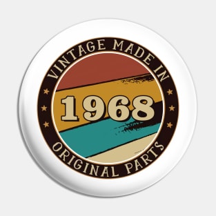 Vintage Made In 1968 Original Parts Pin