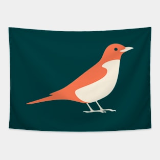 American Robin (Orange) Tapestry