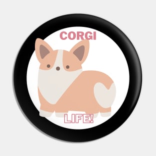 Corgi Life - Heart Butt Pin