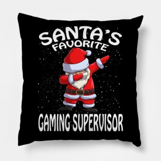 Santas Favorite Gaming Supervisor Christmas Pillow