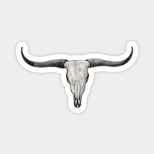 Longhorn Bull Steer Skull Ranch Barn Art Magnet