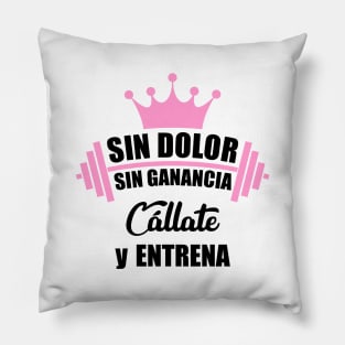 Sin dolor, sin ganancia, cállate y entrena Pillow