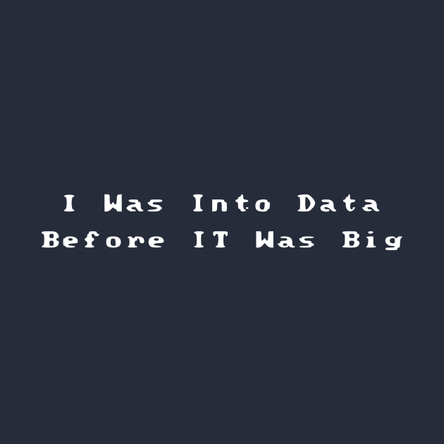 I Was Into Data Before It Was Big by Humorable