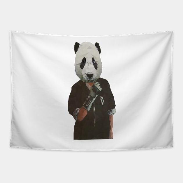 Rad Power Glove Panda Love Tapestry by Travnash