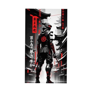 Japanese Ninja - Black and Red T-Shirt