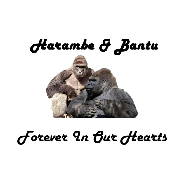 Harambe and Bantu forever in our hearts (Black) by harambism